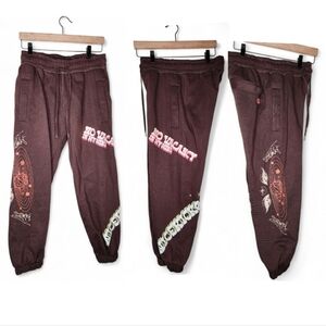 Nice Kicks Premium No Vacancy Fleece Jogger Pants in Brown Size S